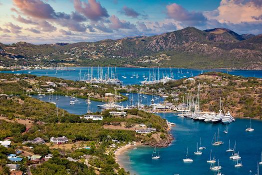 A view of Nelson's Dockyard from the mountains of Antigua