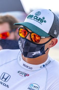 GRAHAM RAHAL (15) of the United States qualifies for the Iowa INDYCAR 250s at Iowa Speedway in Newton, Iowa.