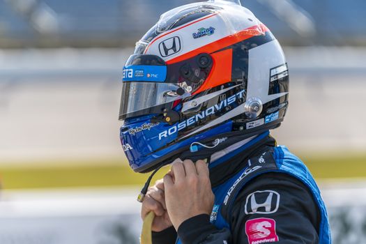 FELIX ROSENQVIST (10) of Värnamo, Sweden qualifies for the Iowa INDYCAR 250s at Iowa Speedway in Newton, Iowa.