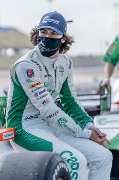 COLTON HERTA (88) of The United States qualifies for the Iowa INDYCAR 250s at Iowa Speedway in Newton, Iowa.