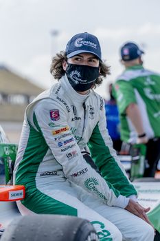 COLTON HERTA (88) of The United States qualifies for the Iowa INDYCAR 250s at Iowa Speedway in Newton, Iowa.