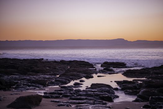 Landscape view of ocean during sunrise