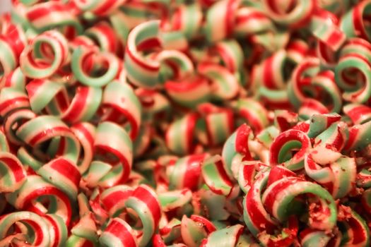 Close-up of colorful candy spiral