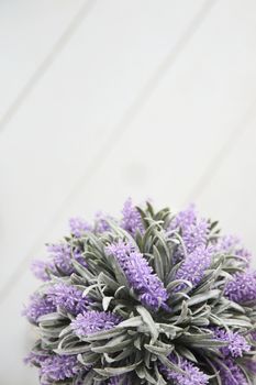 purple flower in jar