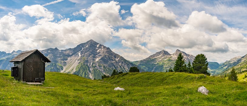 Fantastic hike in the Lechquellen Mountains in Vorarlberg Austria near Lech, Warth, Bludenz