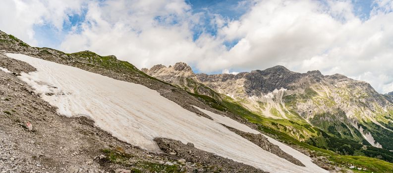 Fantastic hike in the Lechquellen Mountains in Vorarlberg Austria near Lech, Warth, Bludenz