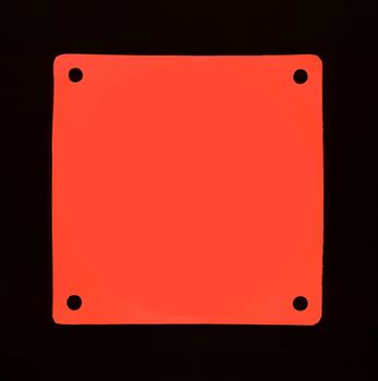 blank orange sign or tag with copy space