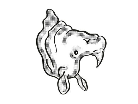 Retro cartoon mono line style drawing of head of a Greater one-horned rhino or Indian rhino, an endangered wildlife species on isolated white background done in black and white.