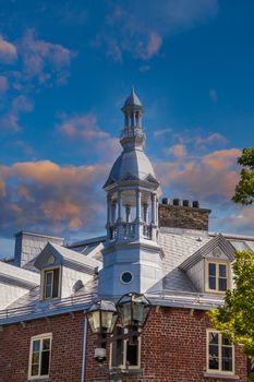 An ornate cupola on an old building in Quebec City, Quebec, Canada