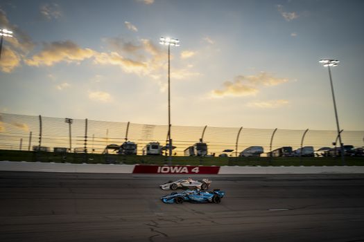 CONOR DALY (59) of the United States races through the turns during the race for the Iowa INDYCAR 250s at Iowa Speedway in Newton, Iowa.