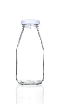 Empty bottle isolated on a white background.