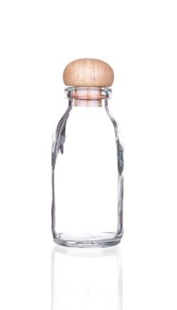 Empty bottle isolated on a white background.