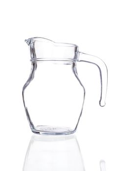 Empty pitcher isolated on a white background.