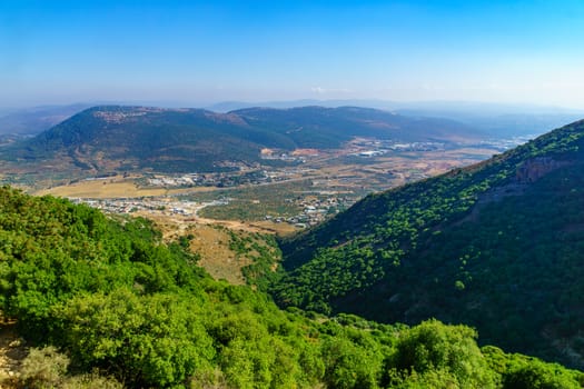 View of landscape and countryside in the upper galilee, northern Israel