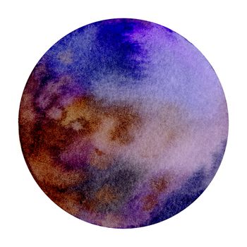 Abstract watercolor hand painting in circle shape for the text message background. Colorful splashing in the paper. Perfect for branding, greetings, websites, digital media, invites, weddings.