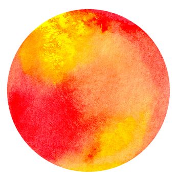 Abstract watercolor hand painting in circle shape for the text message background. Colorful splashing in the paper. Perfect for branding, greetings, websites, digital media, invites, weddings.