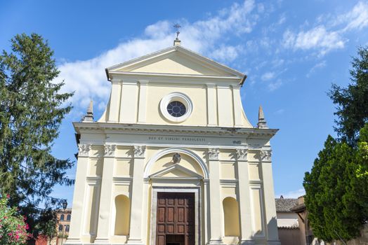 orvieto,italy july 19 2020 :church of santa maria dei servi in ​​orvieto