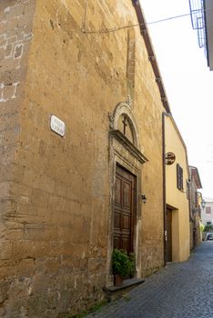 orvieto,italy july 19 2020 :church of santo stefano in the center of orvieto