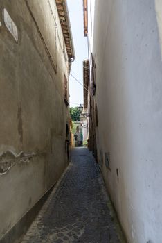 orvieto,italy july 19 2020 :archittetura of vi and buildings in the center of orvieto