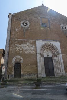 orvieto,italy july 19 2020 :church of san francesco in the center of orvieto