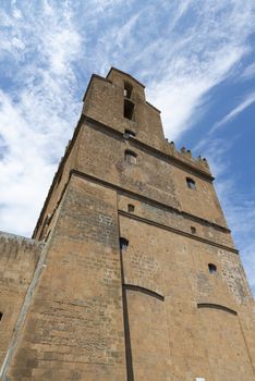 orvieto,italy july 19 2020 :palace del popolo in the center of orvieto