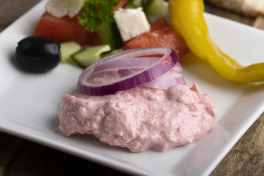 greek taramas spread with bread