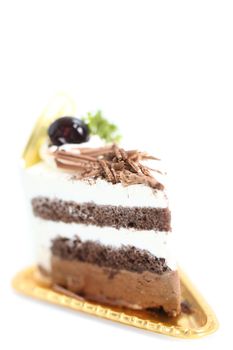 Chocolate Cake isolated in white background