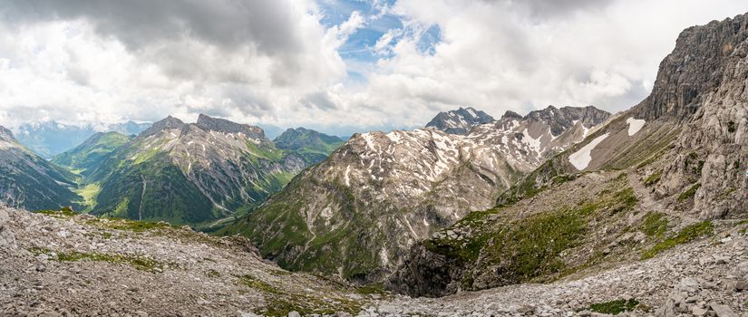 Fantastic hike in the Lechquellen Mountains in Vorarlberg Austria near Lech, Warth, Bludenz