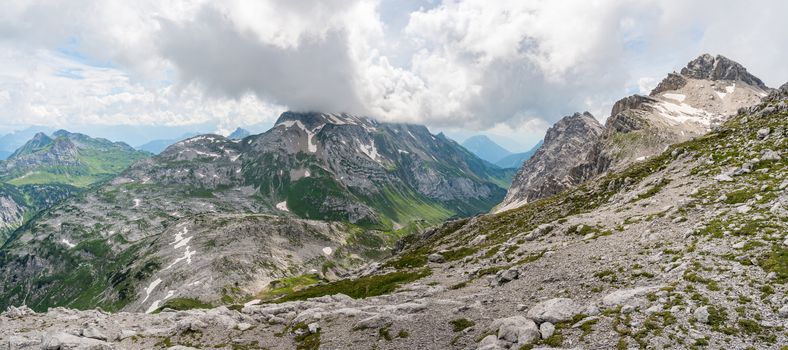 Fantastic hike in the Lechquellen Mountains in Vorarlberg Austria near Lech, Warth, Bludenz