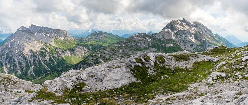 Fantastic hike in the Lechquellen Mountains in Vorarlberg Austria near Lech, Warth, Bludenz