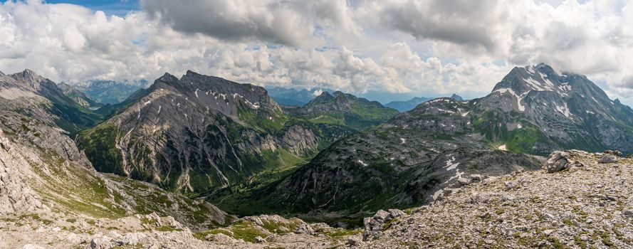 Fantastic hike in the Lechquellen Mountains in Vorarlberg Austria near Lech, Warth, Bludenz