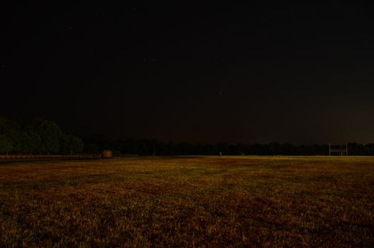 comet Neowise in night sky with stars astronomy from Virginia, United States