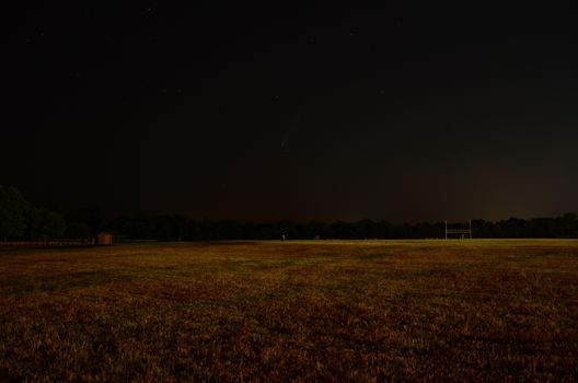 comet Neowise in night sky with stars astronomy from Virginia, United States