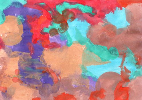 Abstract background, hand-painted gouache, paint strokes. Design for backgrounds, wallpapers, covers, packaging and material.