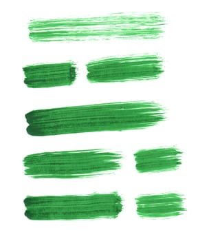 Set of brush strokes for design or decoration