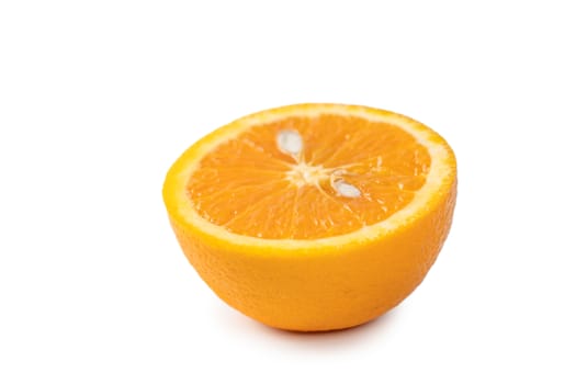 Beautiful common orange isolated on white background, clipping path, cut out, close up.