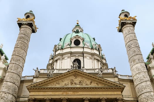 St Charles's Church - Karlskirche - in Wien, Austria