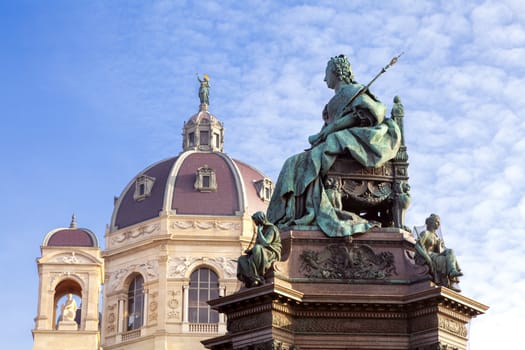 Monument of Empress Maria Theresia in front of Art History Museum in Vienna, Austria