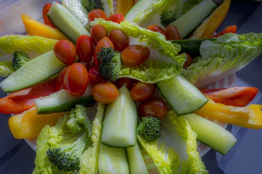 Colorful healthy vegetable dish.