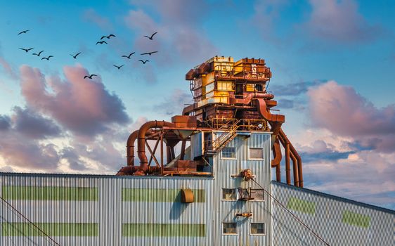 Rusty Industrial Building in Halifax, Nova Scotia, Canada