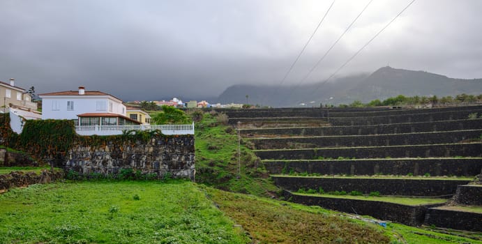 Crops in terraces in the area of Tenerife, Canary Islands, Spain