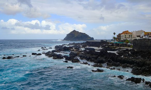 The village Garachico on the canary island tenerife