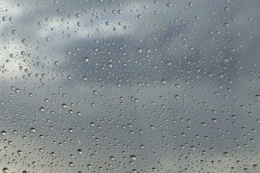 Drops of rain on the window, shallow dof.