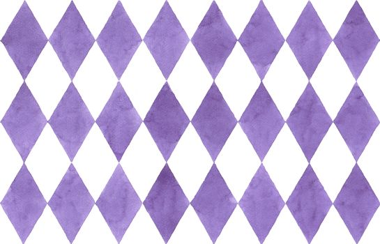 purple diamond-shaped quadrangle background, Watercolor hand painting, Halloween concept.