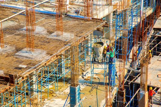 ranchi, India - june 2019 : view of an under construction buildings in ranchi