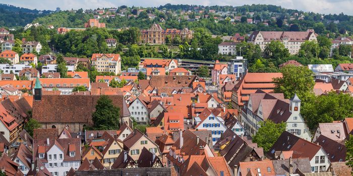 Panorama of the historical center of Tubingen - Baden Wurttemberg, Germany.