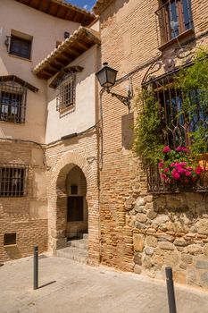 Toledo narrow street in Castile La Mancha, Spain