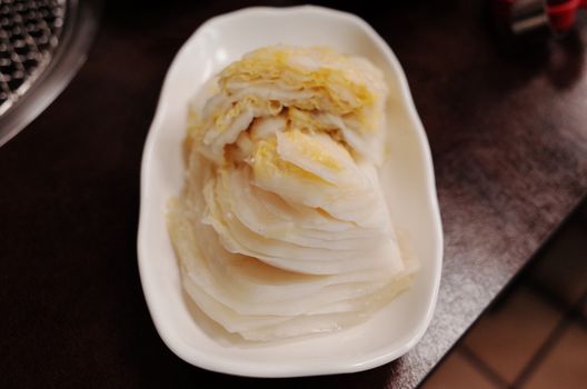 Korean food. White Kimchi (Baek Kimchi)