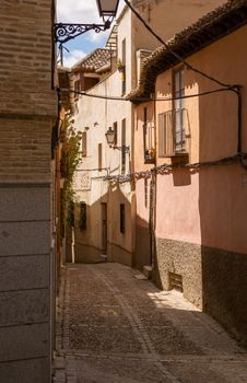 Toledo narrow street in Castile La Mancha, Spain