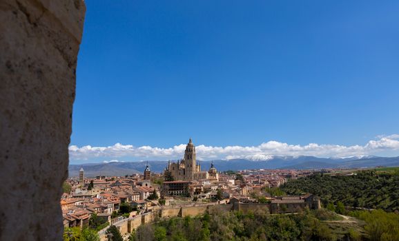 The old town of Segovia and the Cathedral, Segovia, Spain